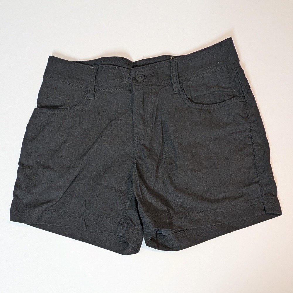 prAna Halle Shorts Women 2 Black Hiking Outdoor Stretch Utility Gorpcore Active